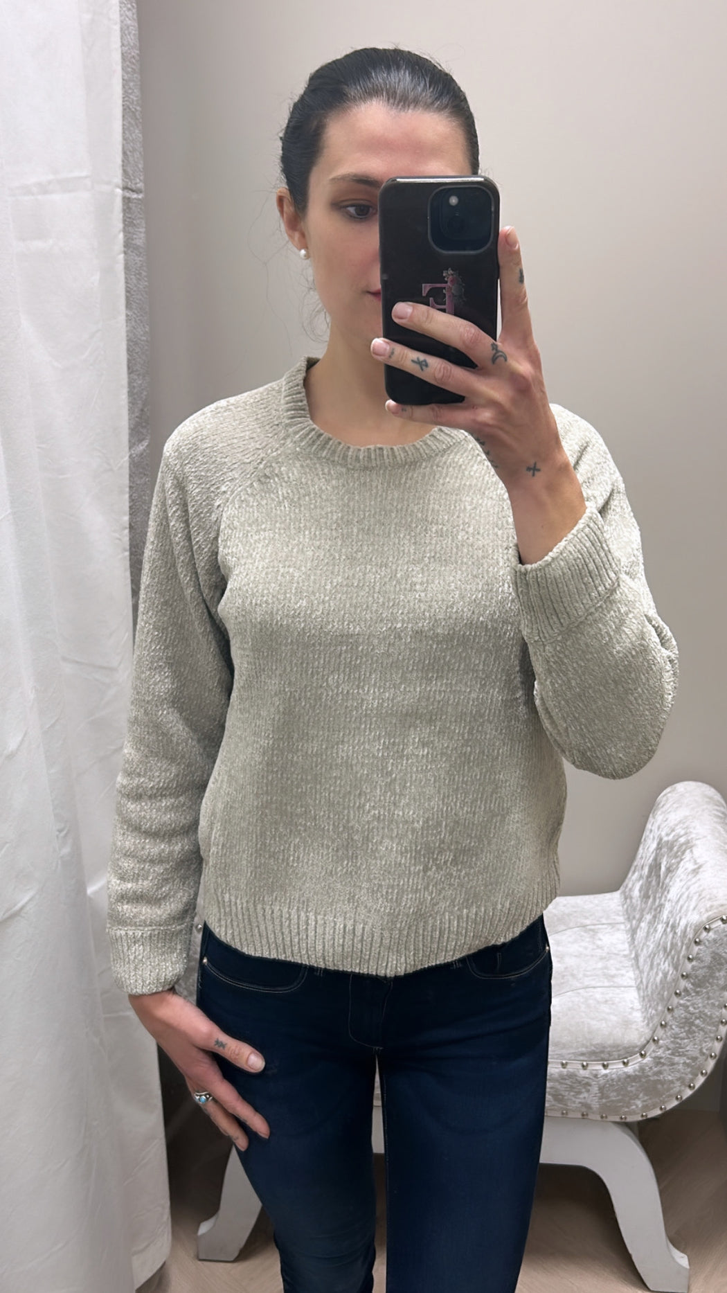 Mango green knit