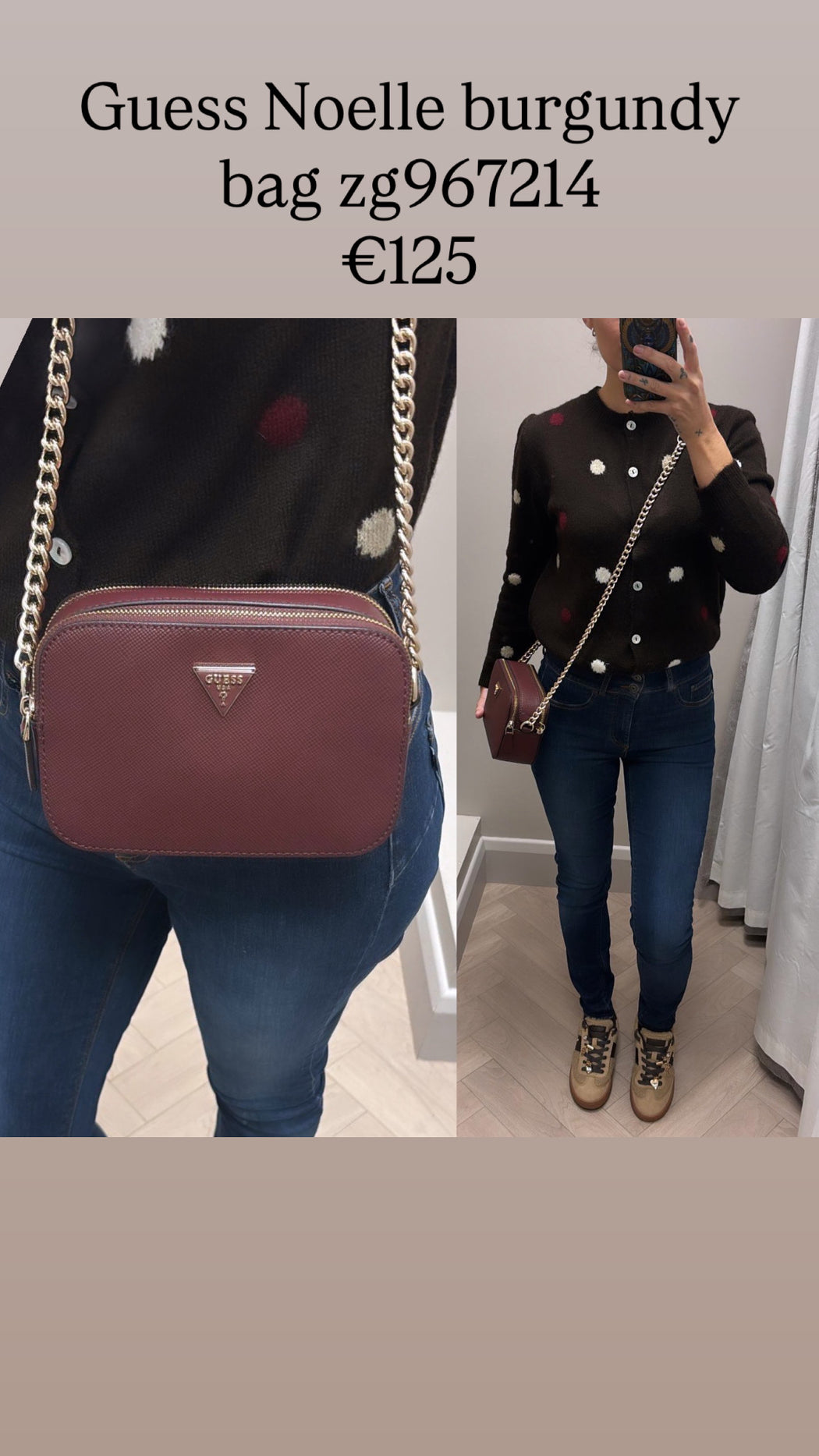 Guess Noelle burgundy bag zg967214