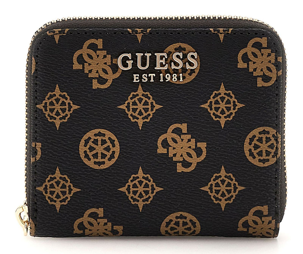 Laurel SLG Small Zip Around Wallet Mocha Logo