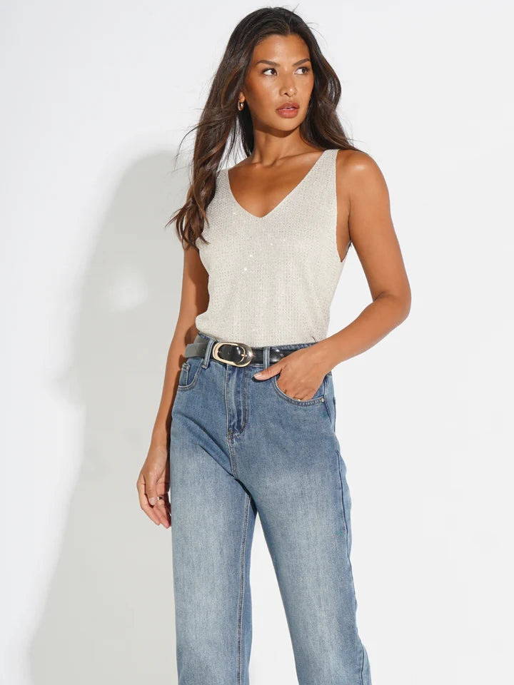 Gold Kennedy sparkle top