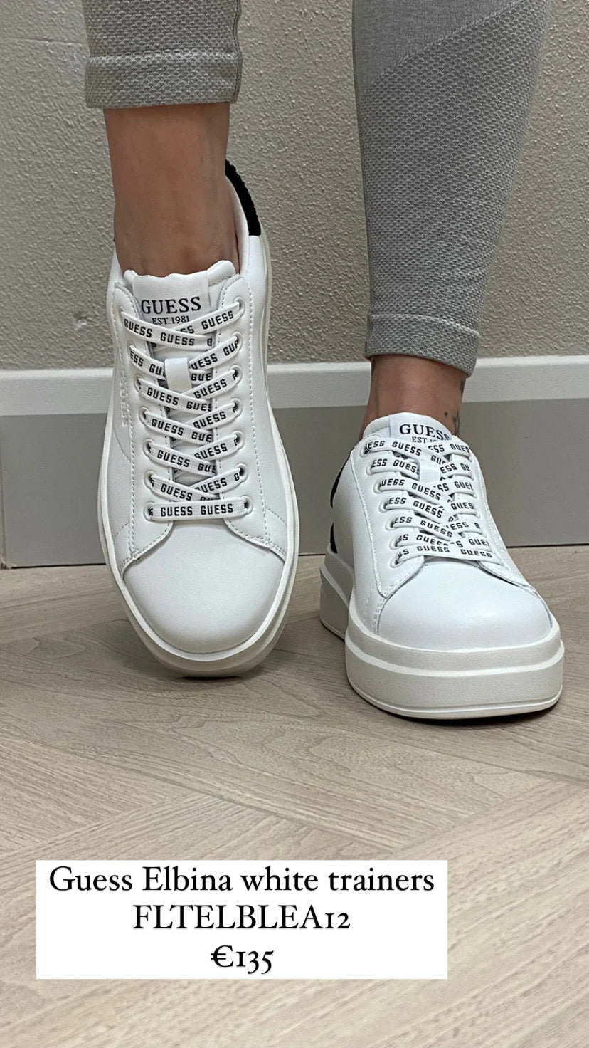 Guess Elbina white trainers FLTELBLEA12