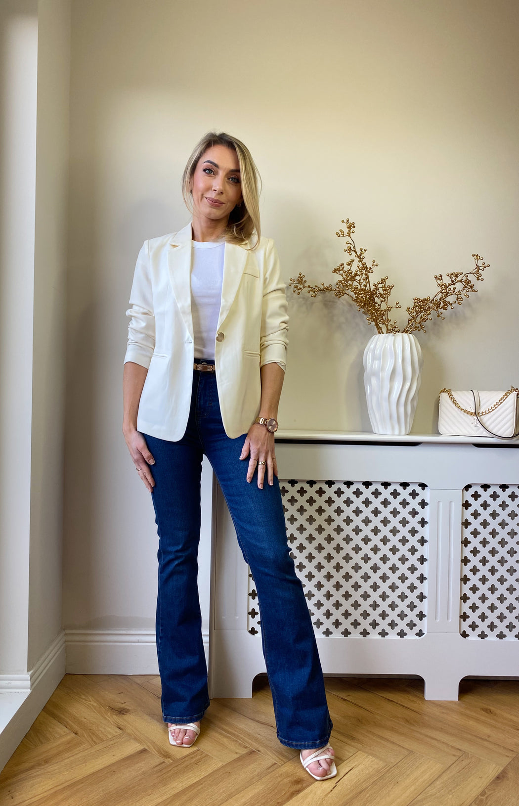 Amara cream blazer