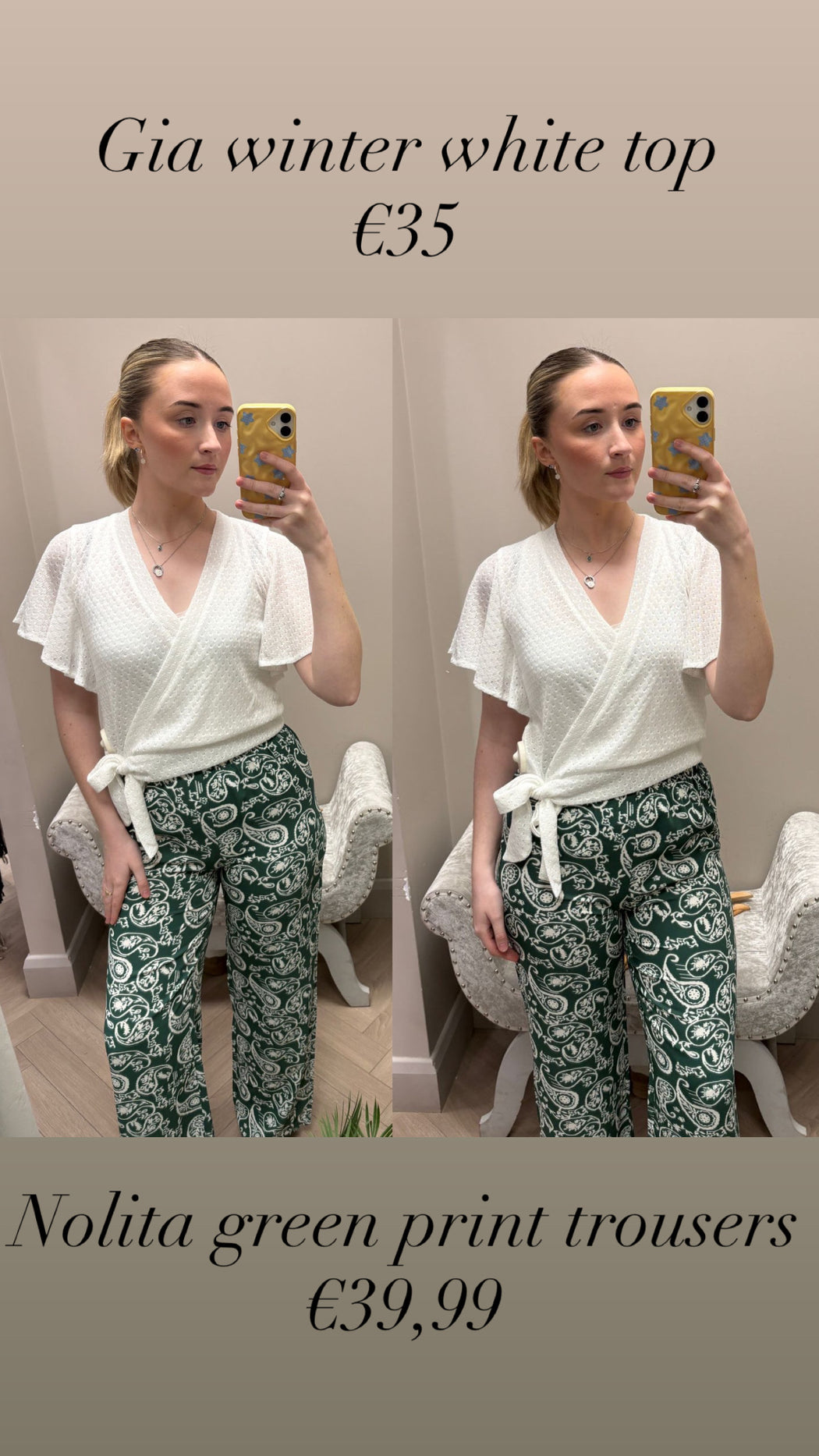 Gia winter white top