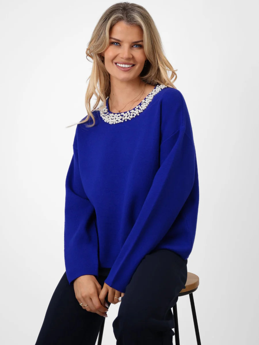 ROYAL BLUE ANNABELLE KNIT JUMPER
