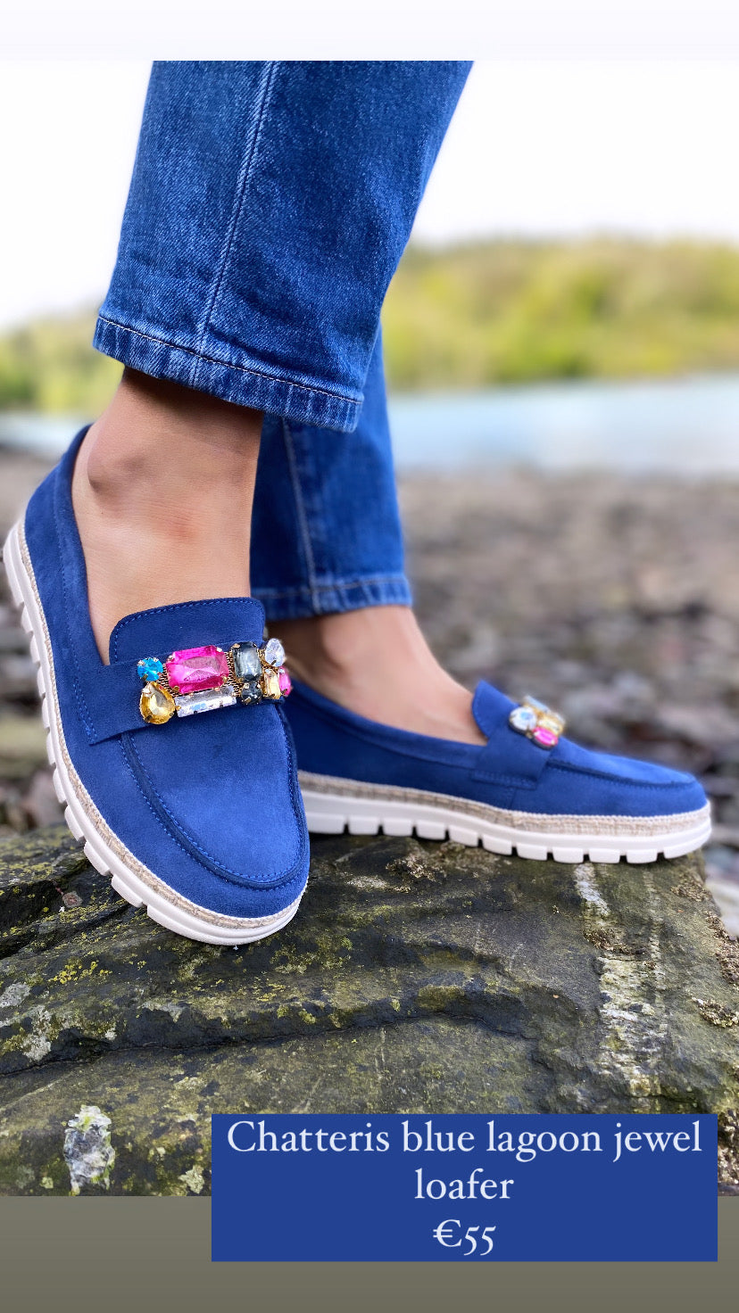 Chatteris blue lagoon jewel loafer