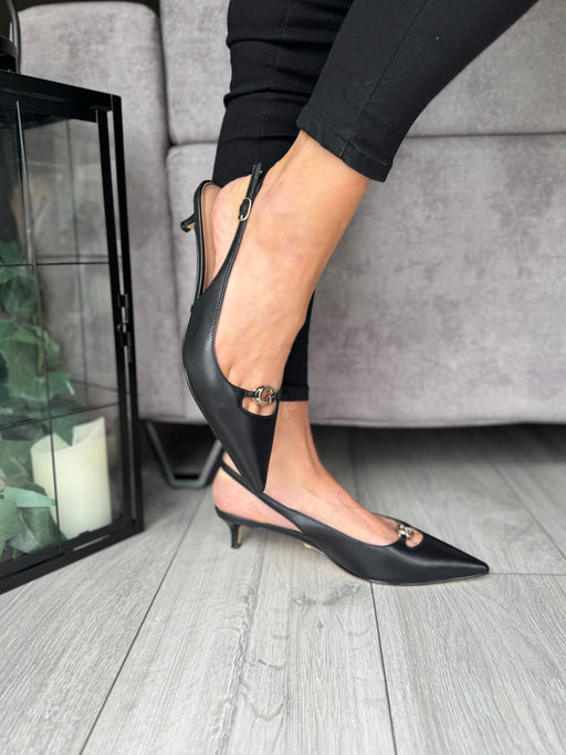 Guess black sling backs shoes FLTJESLEA05