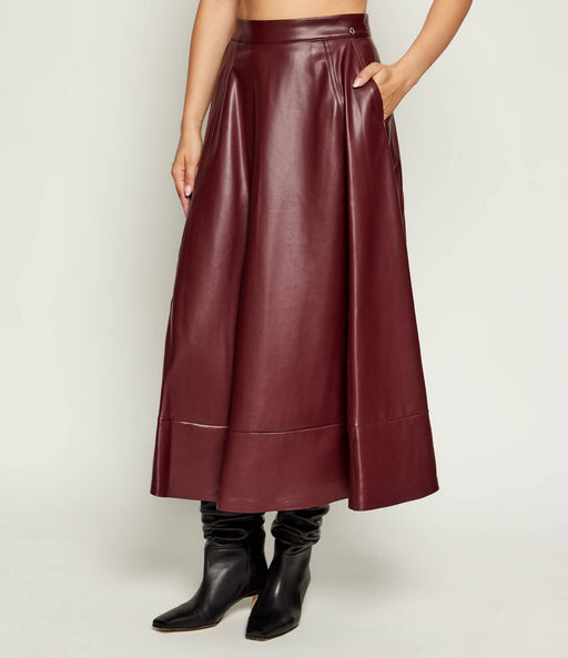 Guess delores faux leather longette maxi skirt w5bd71k8s30