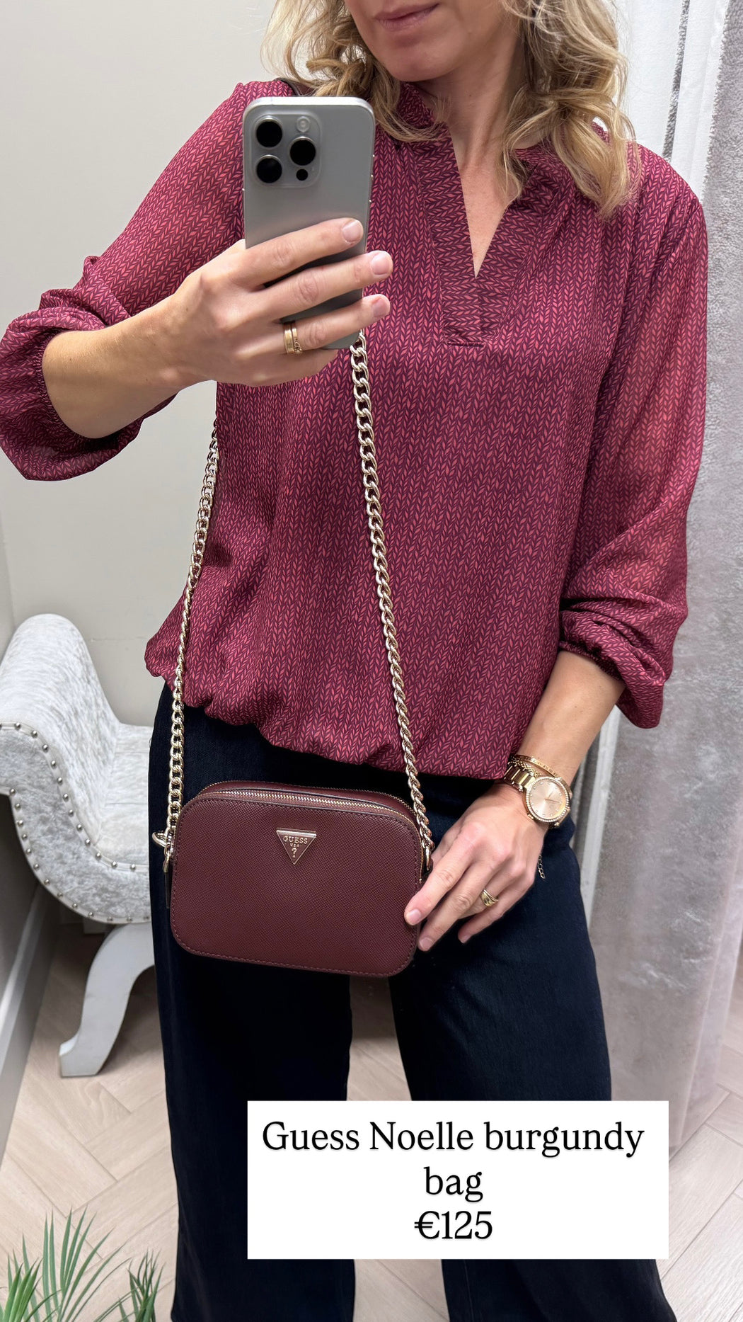 Guess Noelle burgundy bag zg967214