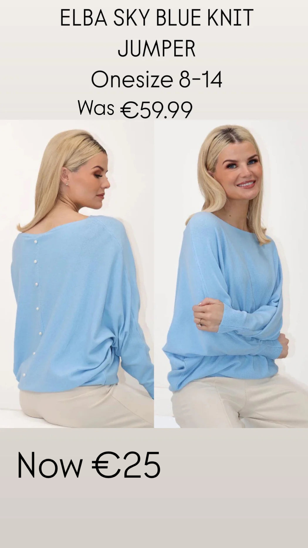 ELBA SKY BLUE KNIT JUMPER