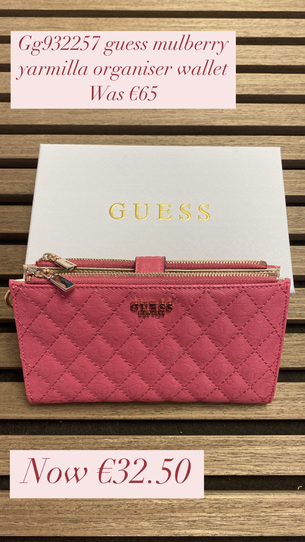 Gg932257 guess mulberry yarmilla organiser wallet