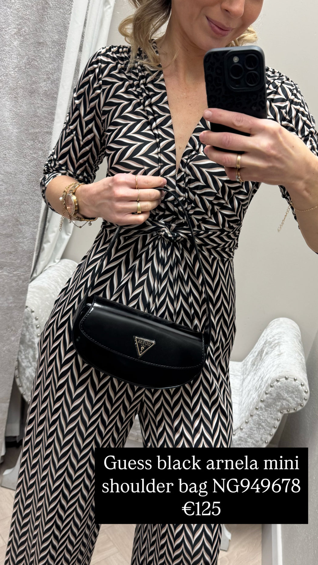 Guess black arnela mini shoulder bag NG949678