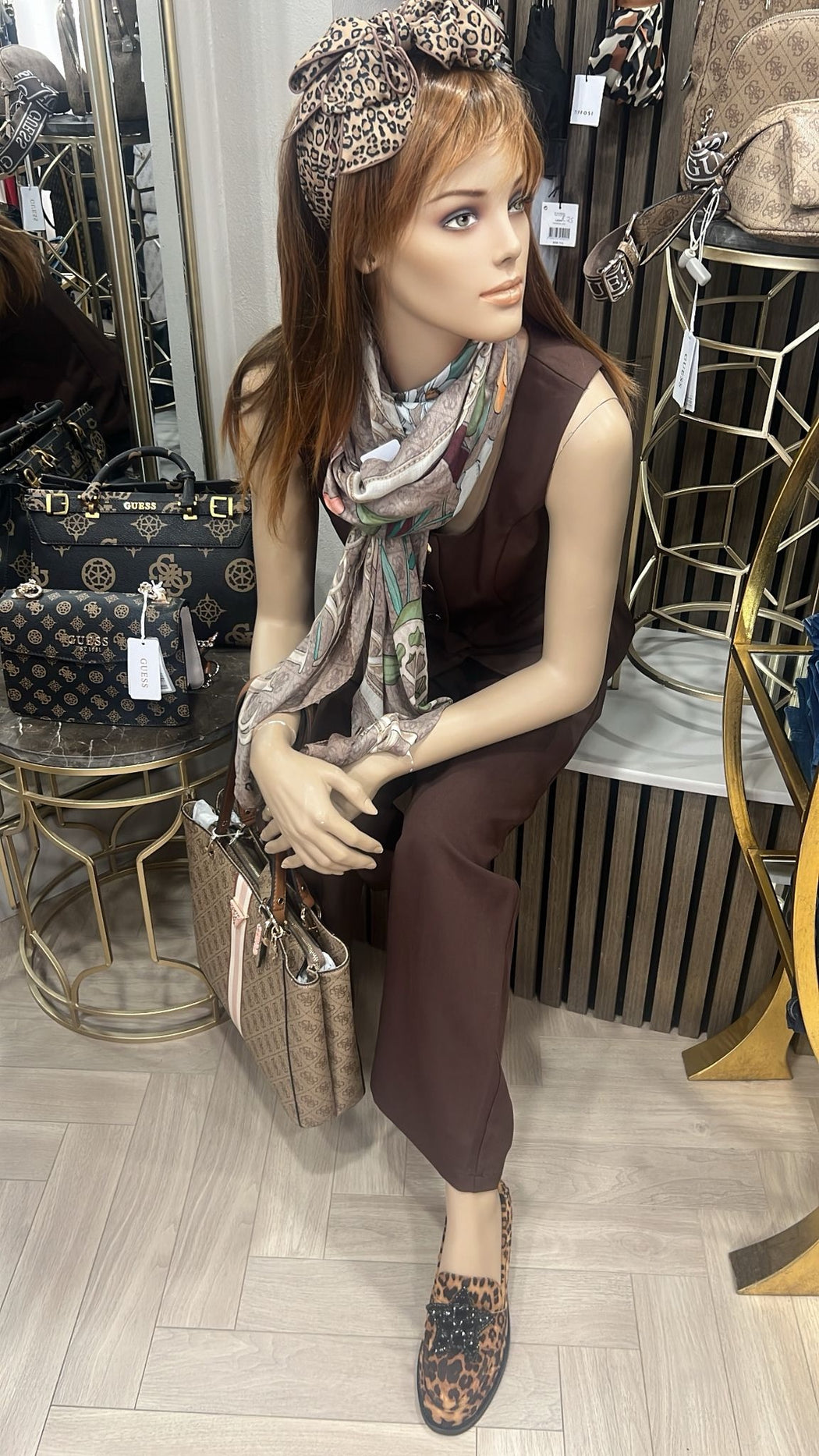 Jo Pleat Detail Tailored Trouser Brown