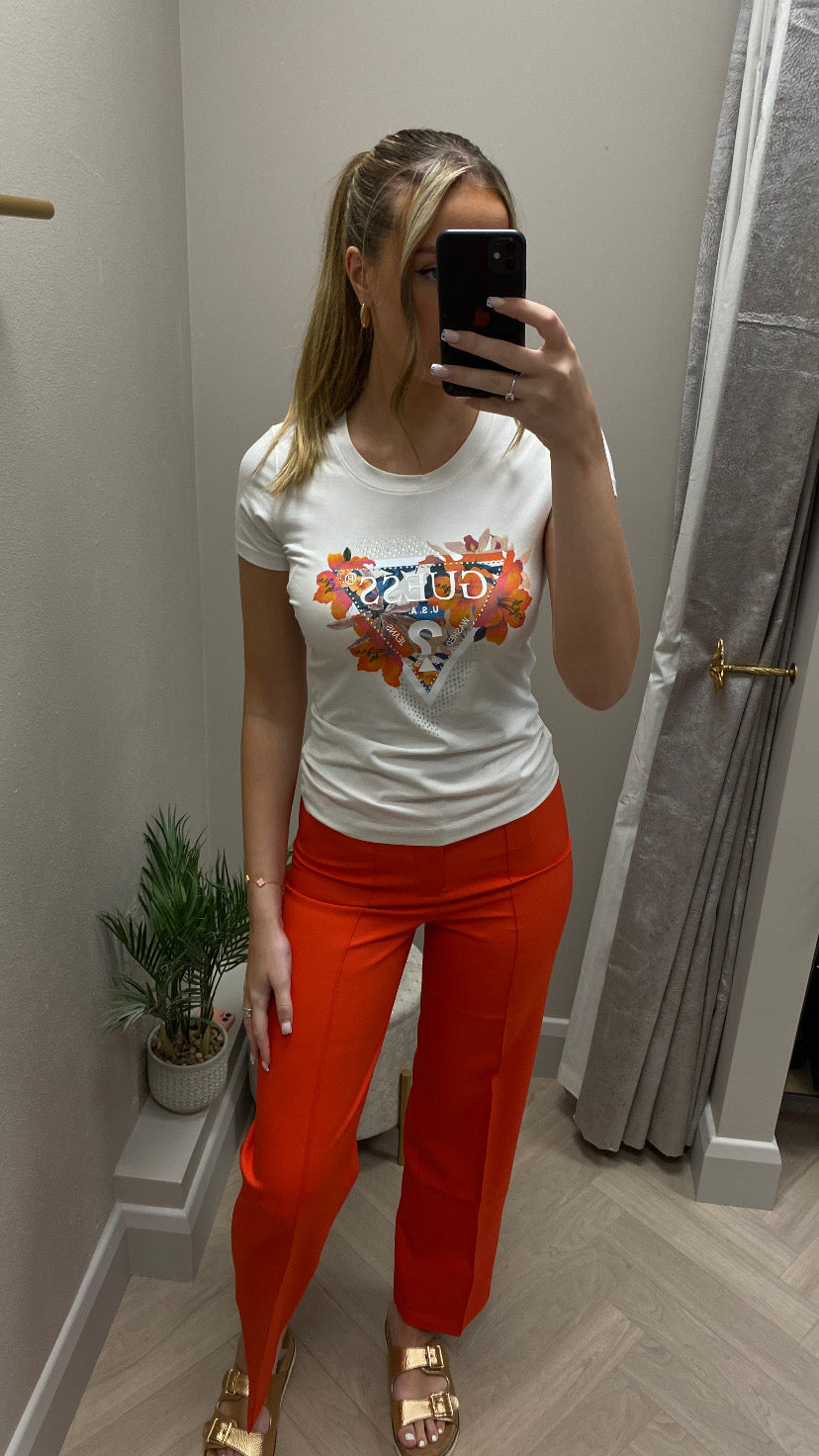 Hallie coral trousers