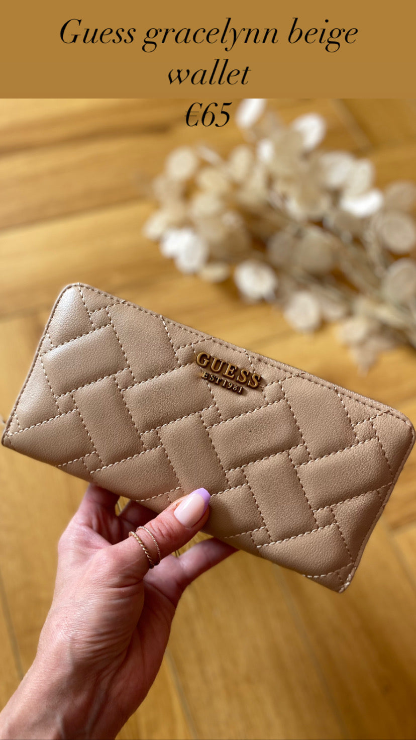 Guess gracelynn beige wallet