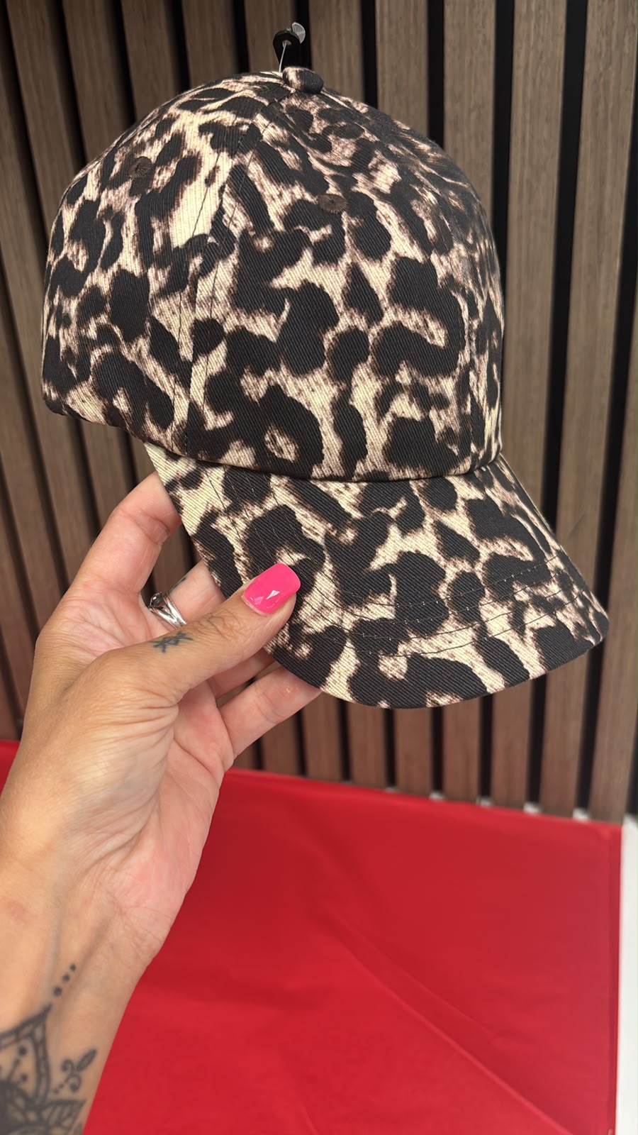 Dualipa brown leopard baseball hat