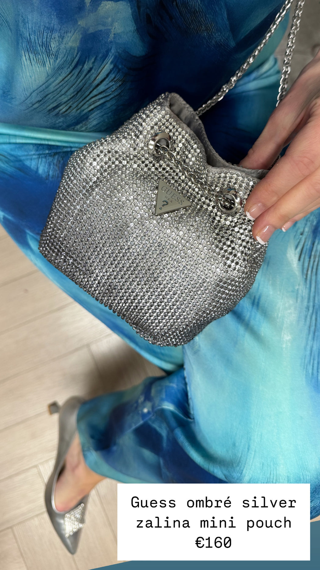 Guess ombré silver zalina mini pouch OY935075