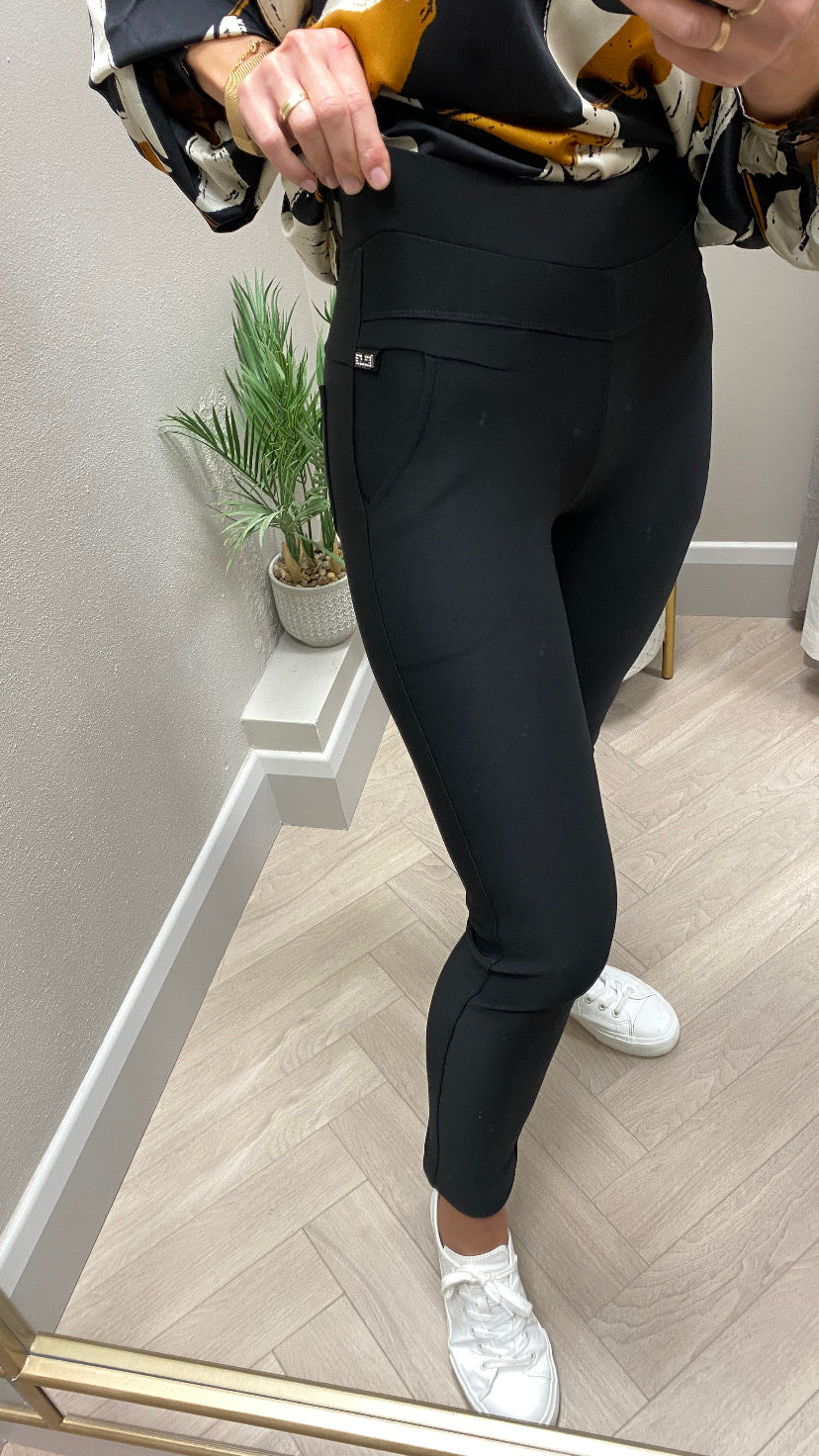 Black Rachel scuba jeggings