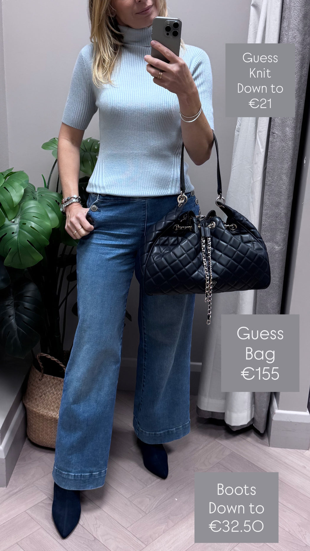 Guess blue knit w6rr3oz3ow2-g7s1