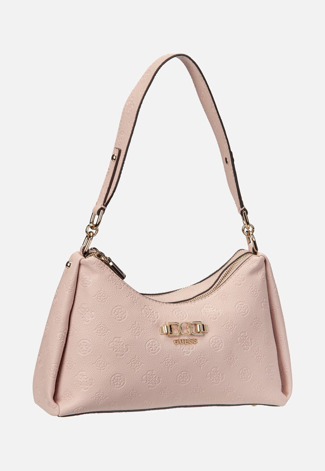 Guess anise   light rose double zip shoulder bag