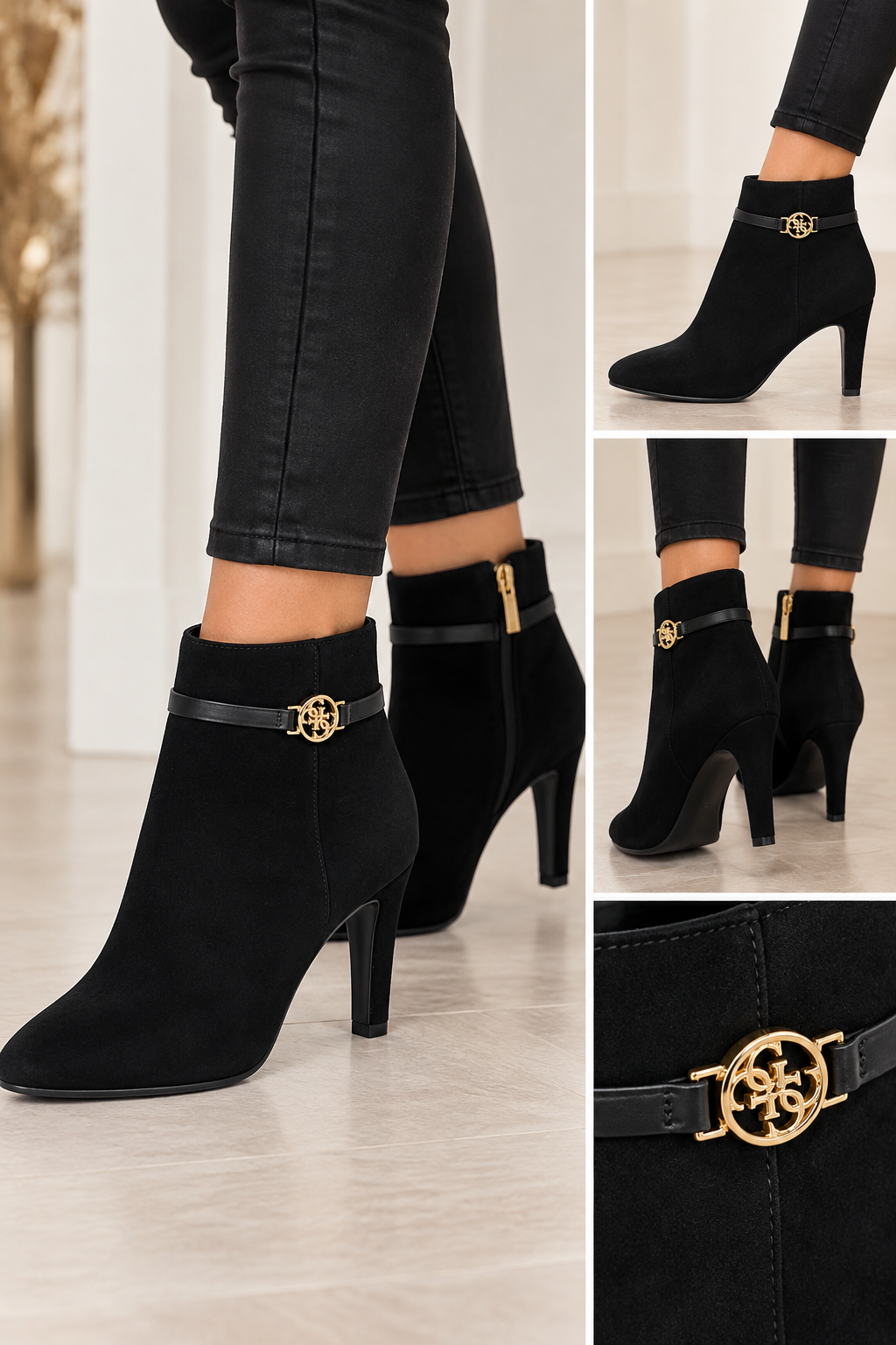 Guess Suede  side zip boots FLFOTISUE10