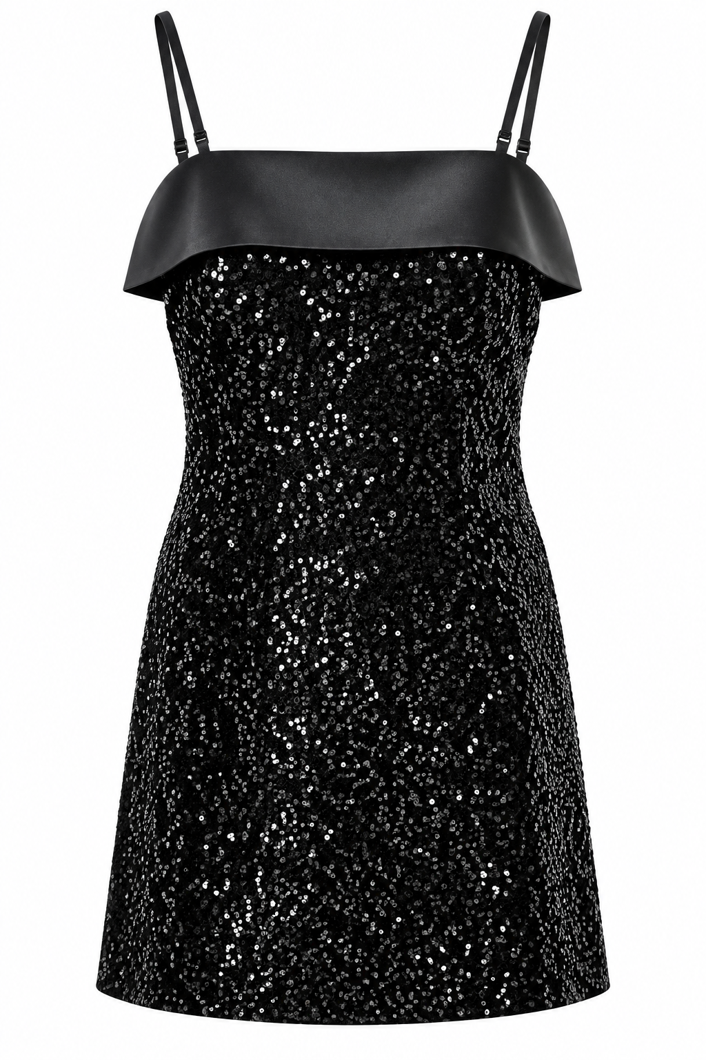 Guess gia mini sequins black dress w6bk45k6923