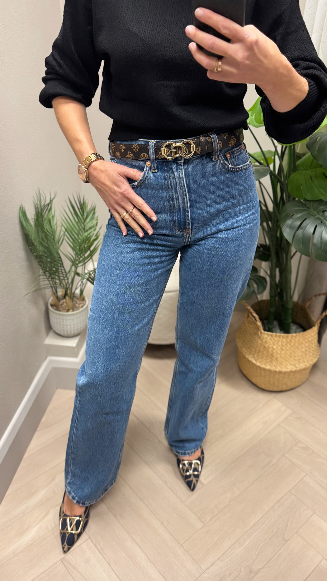 4G Peony guess Logo reversibke buckle Belt bw9244p5330