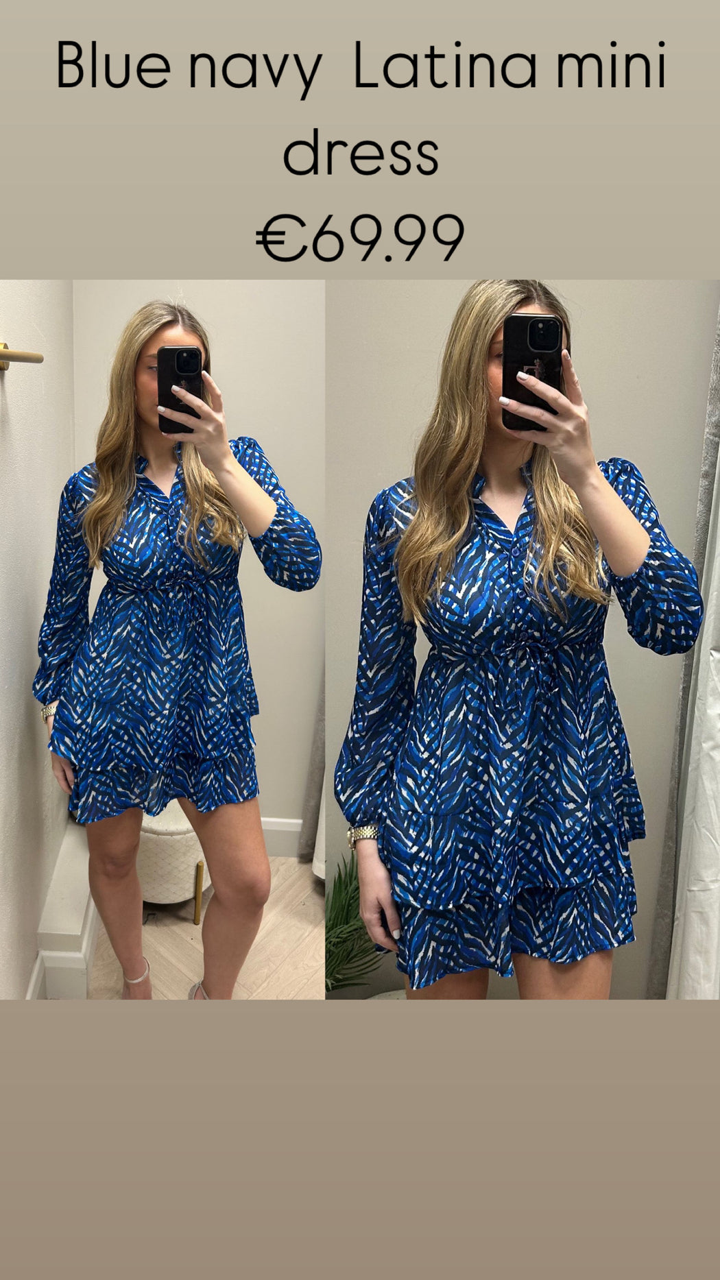 Blue navy  Latina mini dress