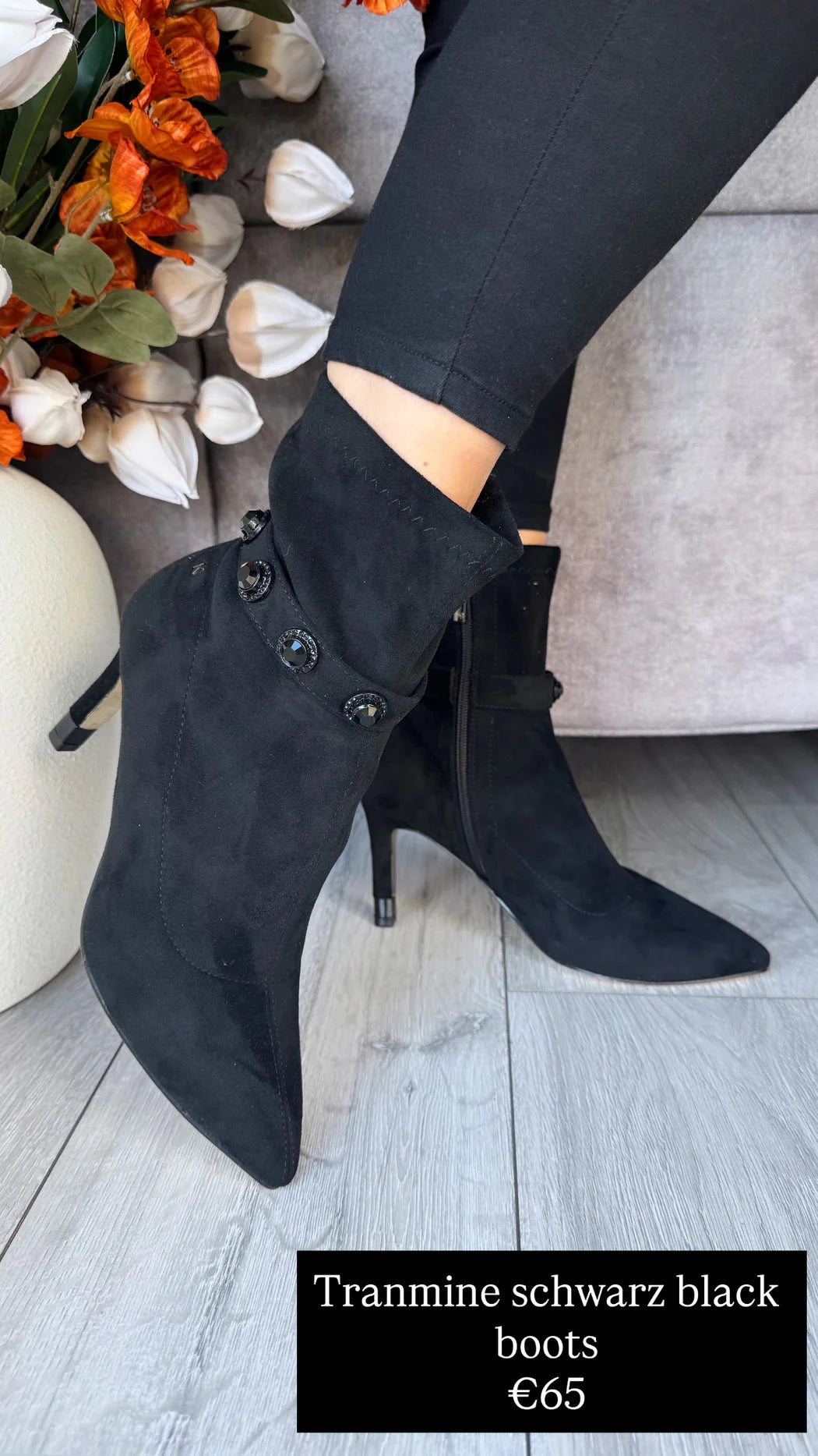 Tranmine schwarz black boots