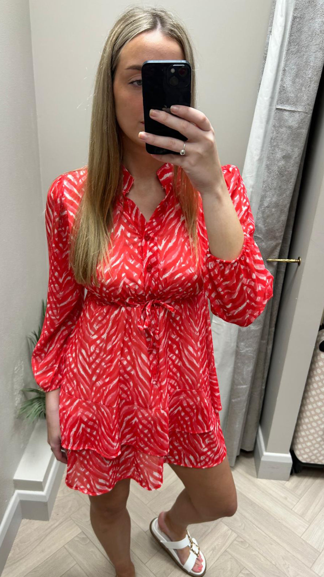 Coral pink  Latina mini dress