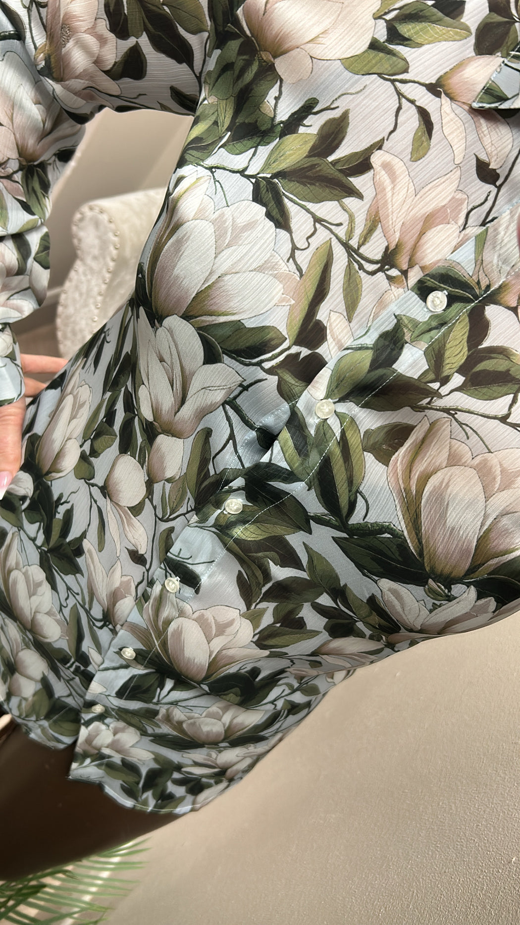 Guess green print shirt w6rh73wdw82 -PM6A