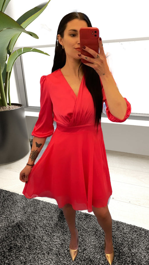 MONROE MINI DRESS IN CERISE PINK