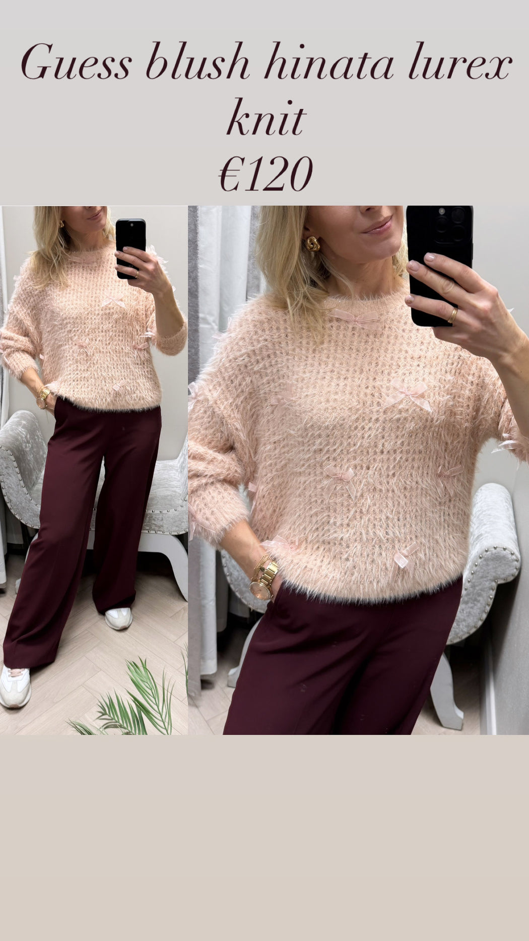Guess blush hinata lurex knit