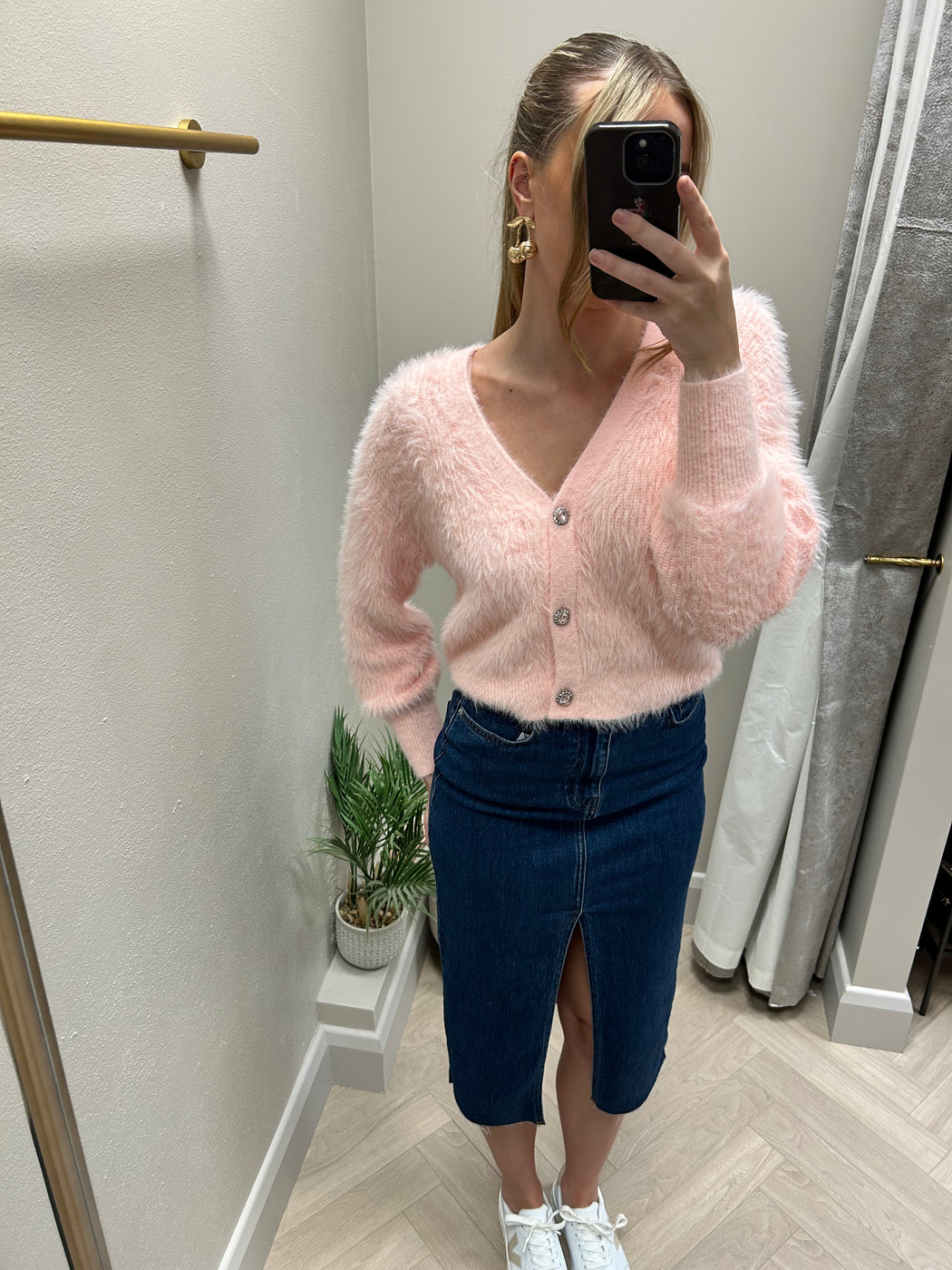 Guess pink keyla cardi