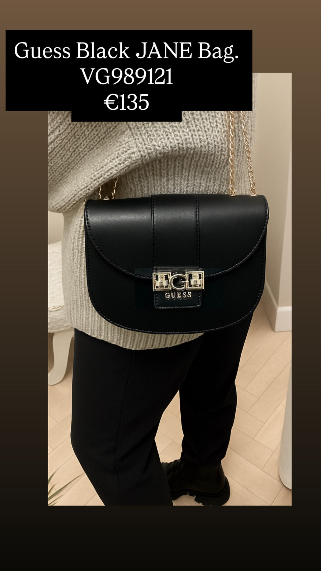 Guess Black JANE Bag. VG989121