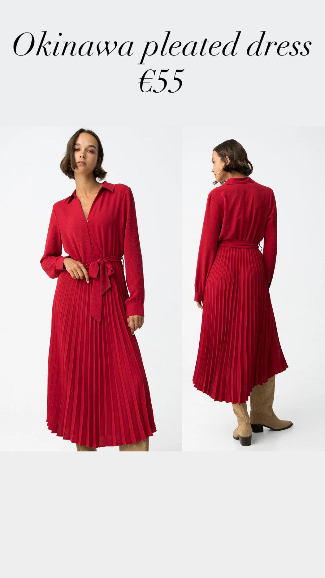 Okinawa pleated dress