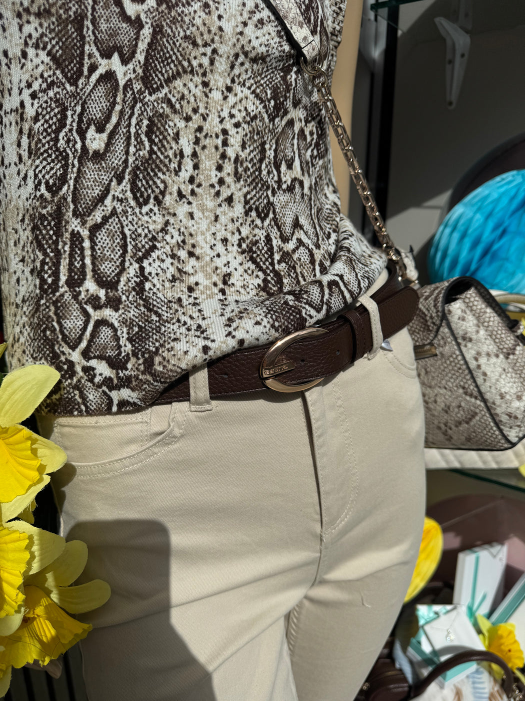 Guess espresso belt BW9306P5430-ESP