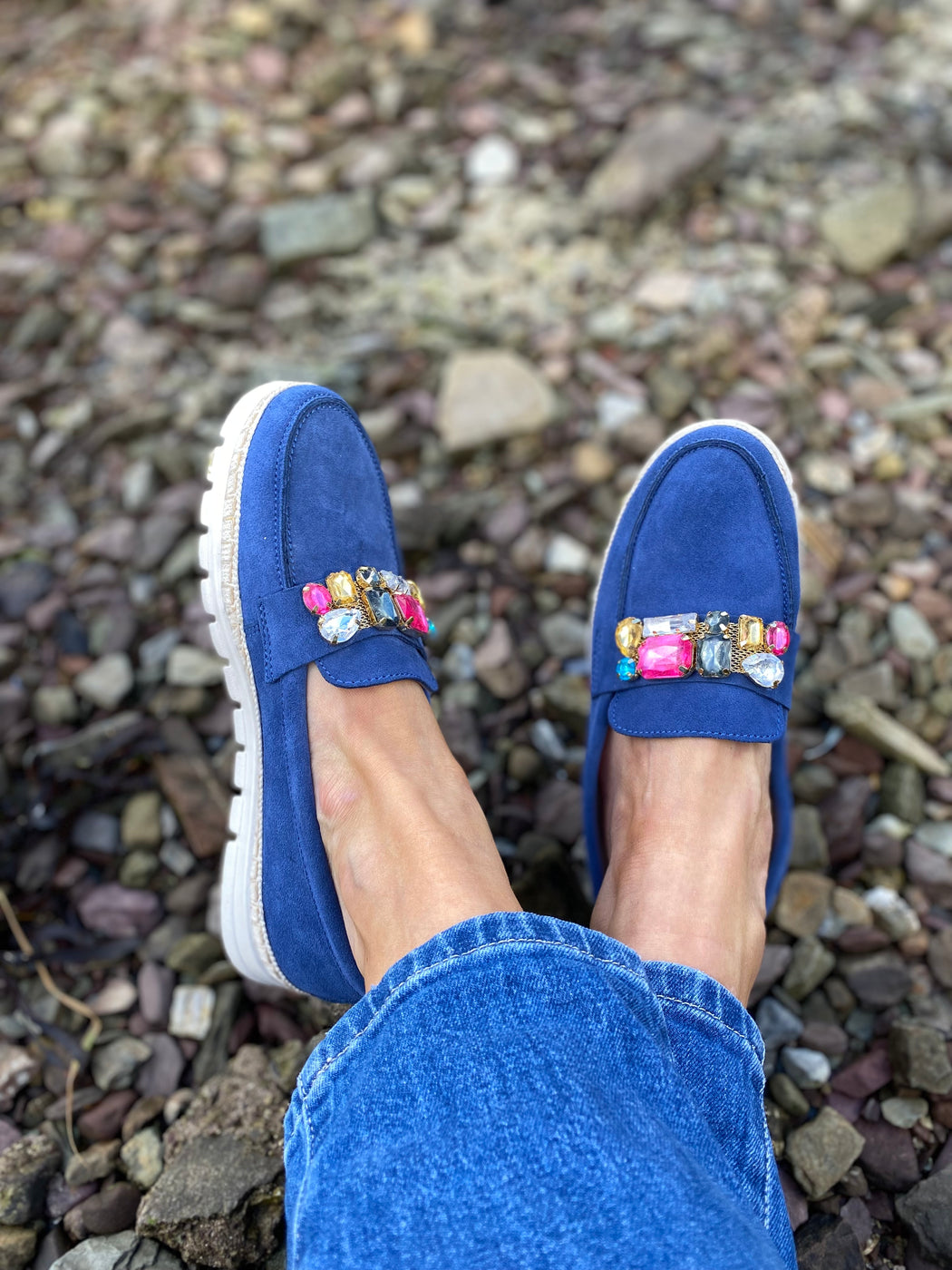 Chatteris blue lagoon jewel loafer