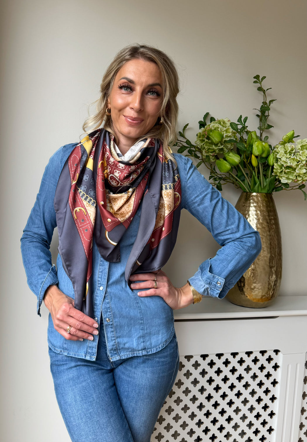 Guess multi 4G logo aw5343pol03-blu scarf