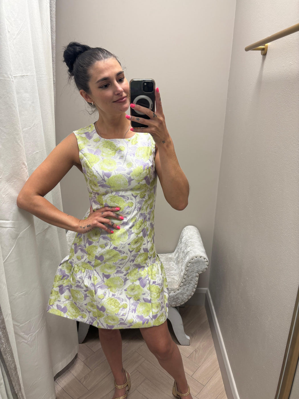 Kandice lilac green dress