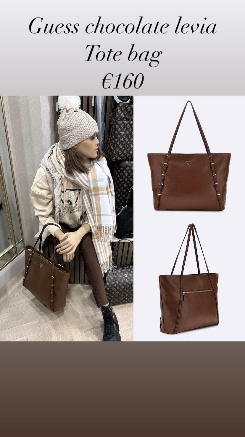 Guess chocolate Levia tote bag BS850123