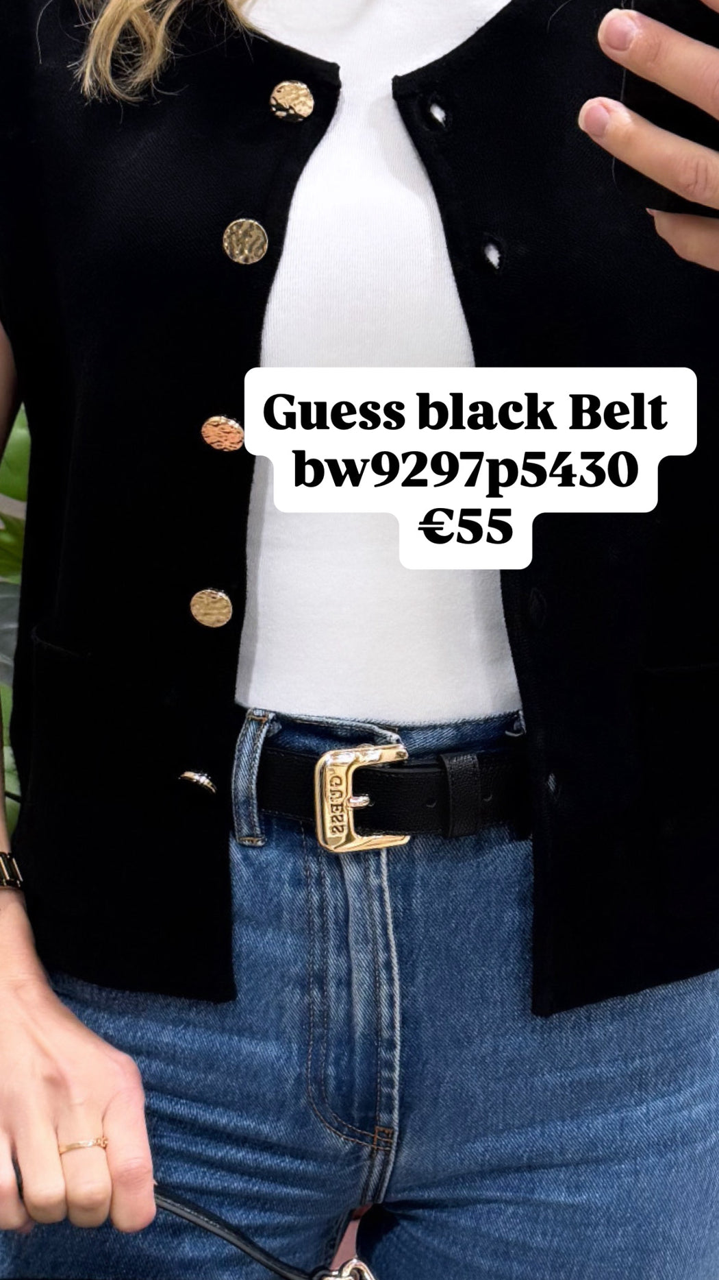 Guess black Belt bw9297p5430