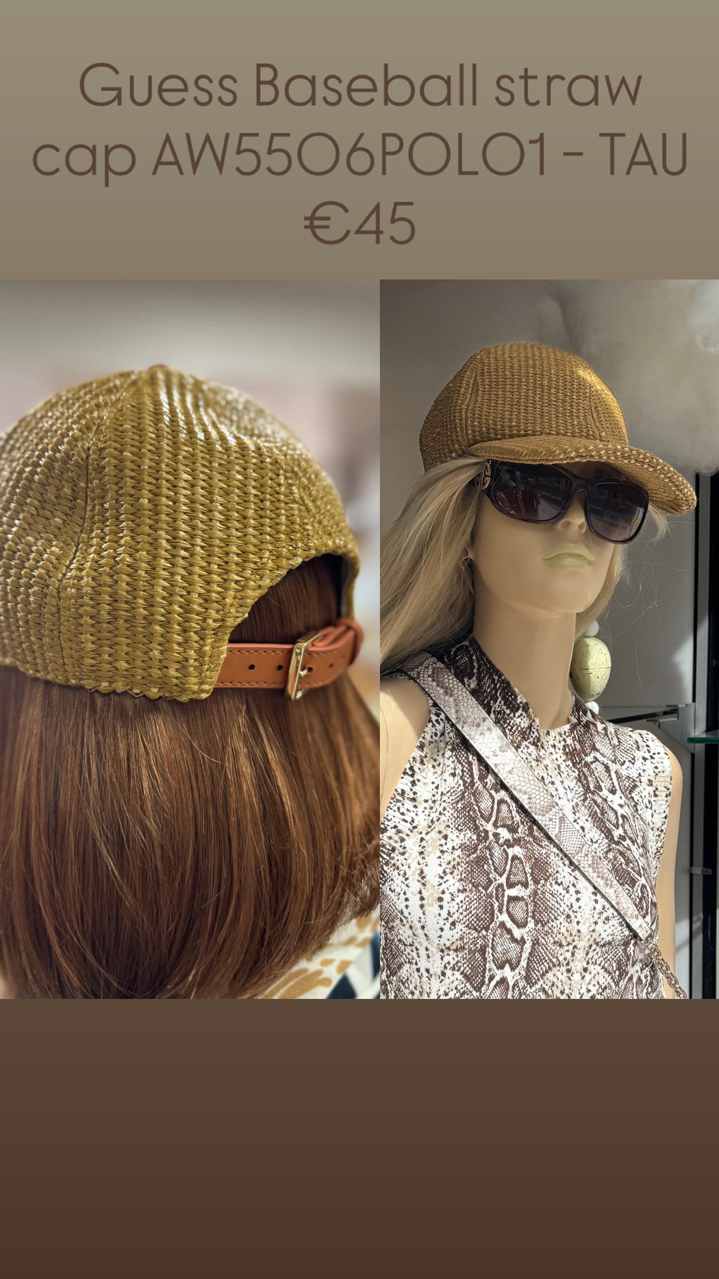 Guess Baseball straw cap AW5506POL01 - TAU