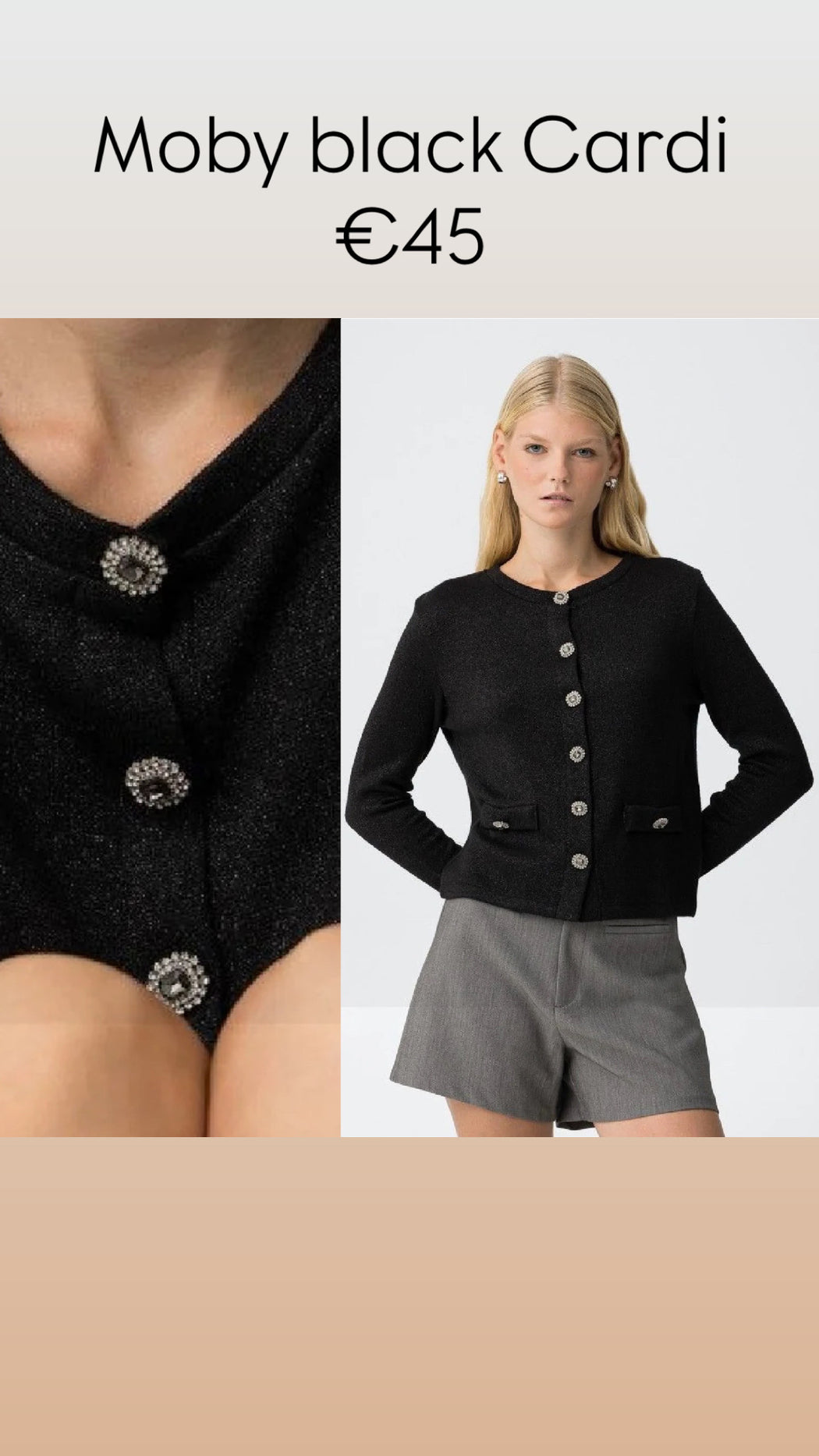 Moby black Cardi