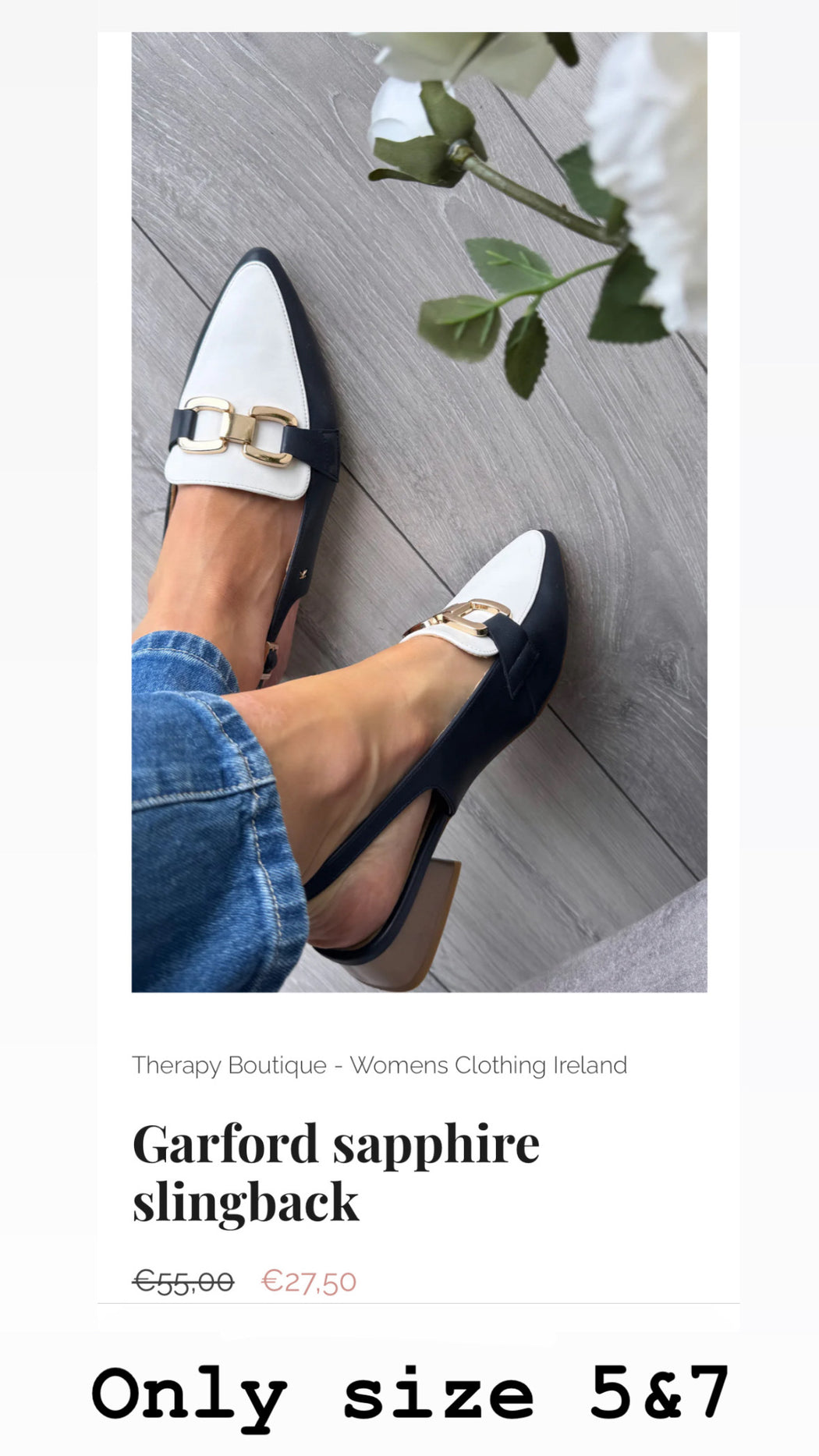 Garford sapphire slingback