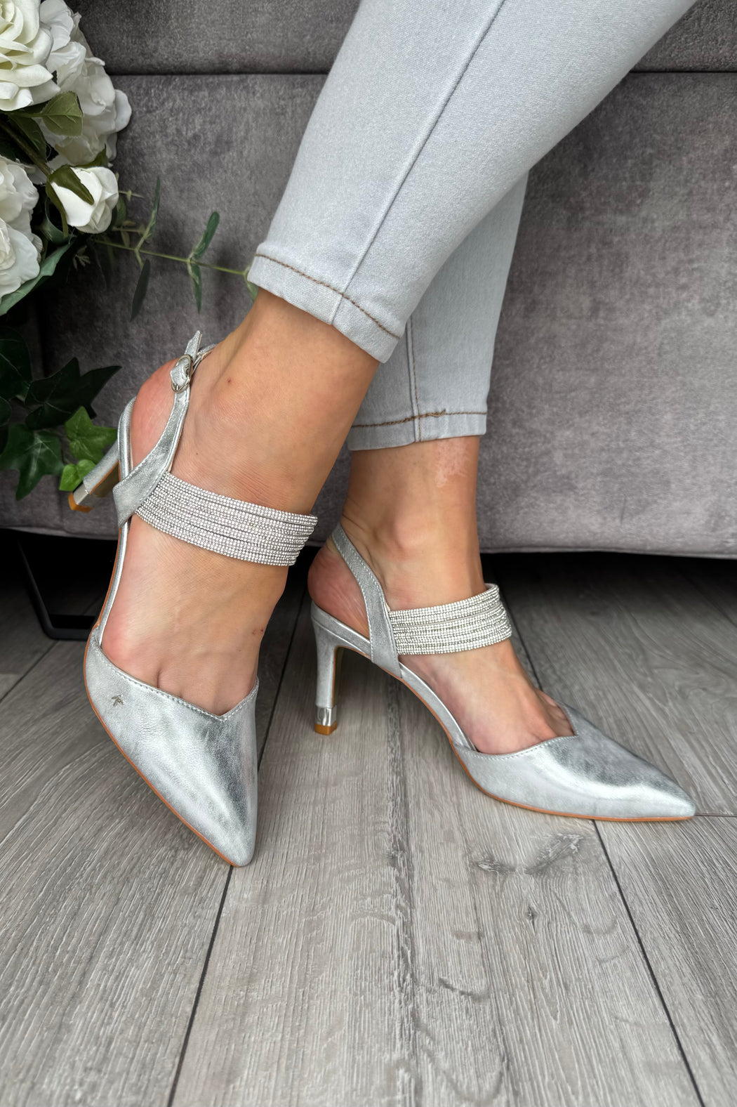 Wishaw Chrome Sparkle Heel