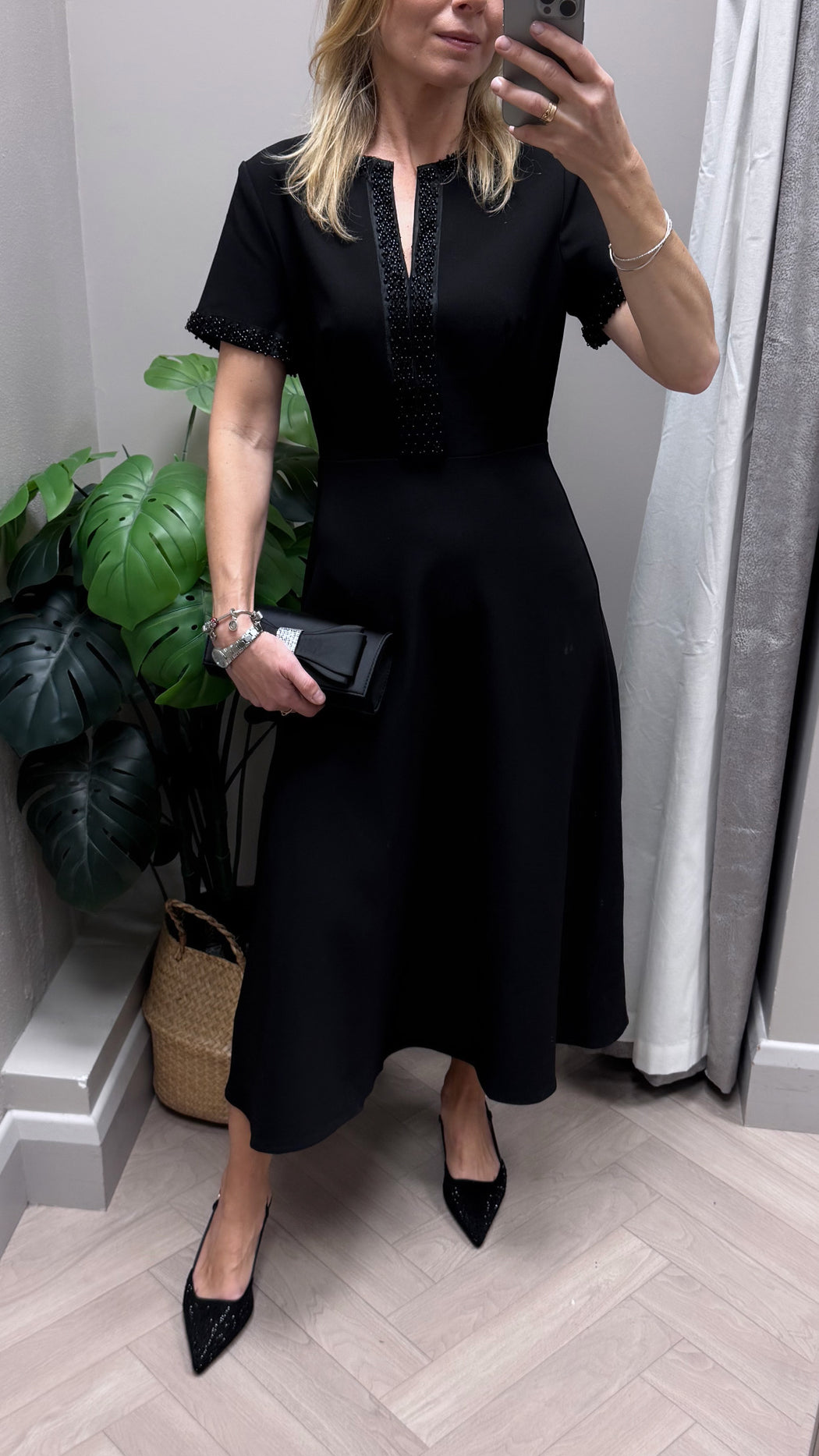 Natalie beaded midi dress