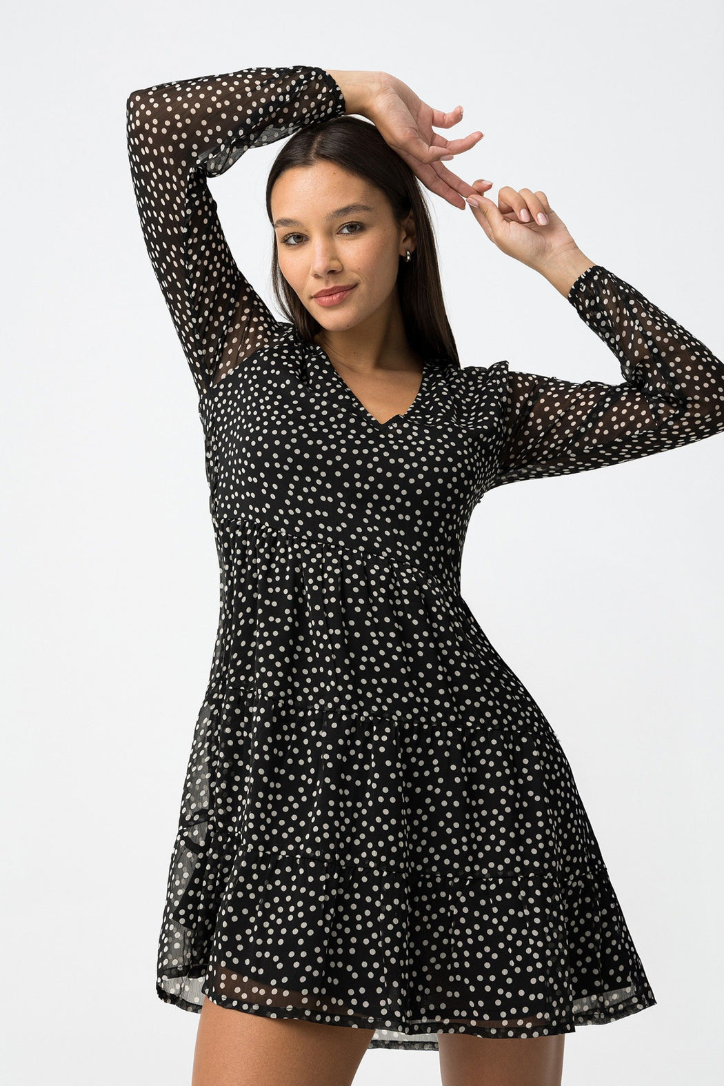 Fuego black polka dot skater