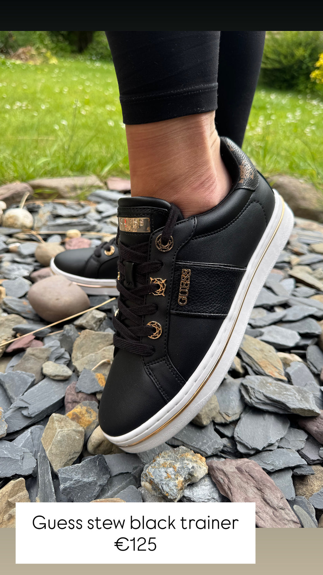 Guess stew black trainer