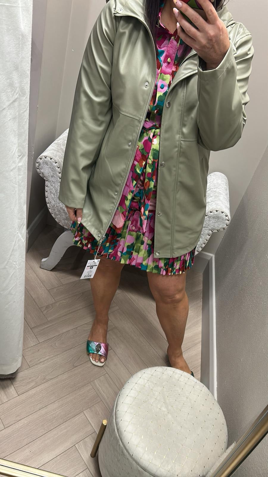 Dua green rain jacket