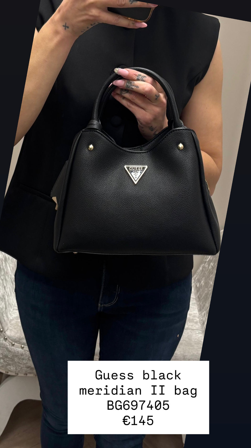 Guess black meridian II bag BG697405